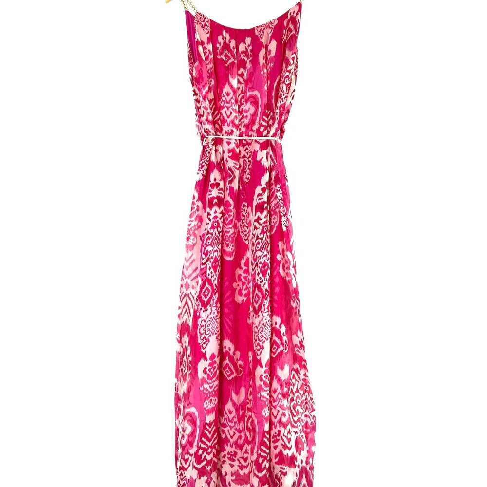 Rosemarine Italy long dress. size XL  COLOR Pink.-Ivory - Picture 6 of 9